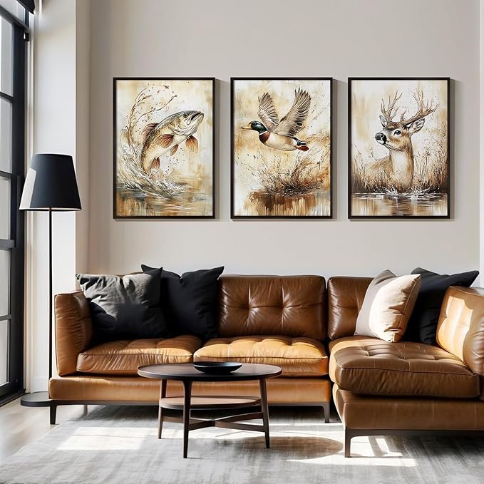 Vintage Animal Wall Art Baby Boy Room Canvas Wall Decor Farmhouse Animal - Image 4