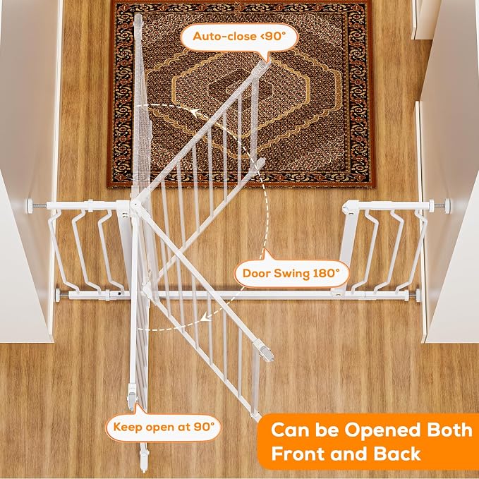Baby Gate for Stairs, Baby Safety Essentials, Auto Close Gate for Doorways - Image 4