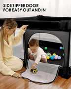 Foldable Baby Playpen, Breathable Mesh, Non-Slip Base, Portable Playpen - Image 4