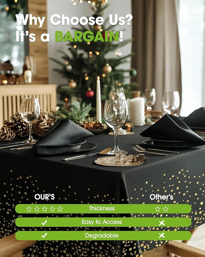 Pureegg Plastic Table Cloth Disposable 8 Pack, 54 x 108 Inch Table Cloths - Image 6