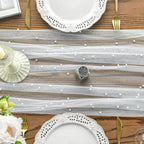 Artoid Mode Pearl Gauze Table Runner 120 Inch 10FT, Seasonal Sheer Dining - Image 2