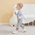 Baby Boy Clothes Set Infant Boy's Long Sleeve Romper+Dinosaur Denim Overalls - Image 4