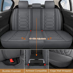 Pariitadin Leather Car Seat Covers Full Set, Waterproof Breathable Faux Leather - Image 3
