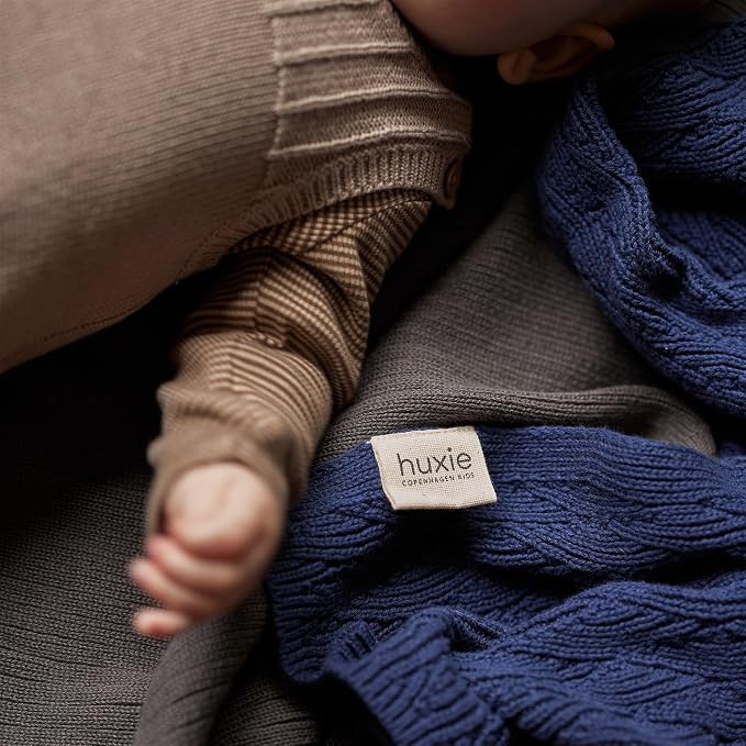 Knitted Organic Cotton Baby Blanket- Swaddle Blanket - Image 9