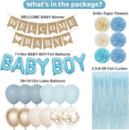 Ouddy Party Dusty Blue Baby Shower Decorations - Image 3