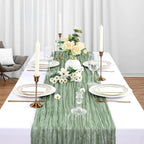 6 Pack Sage Green Cheesecloth Table Runner 10Ft Gauze Cheese Cloth Table Runner - Image 3