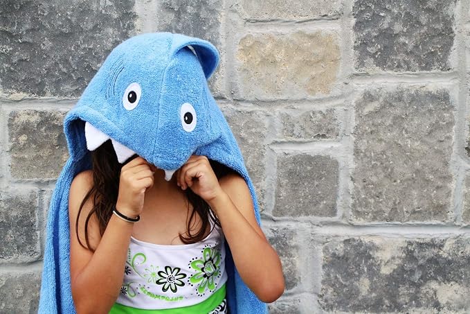 Hooded Baby Towel for Kids 2-8 | Large 100% Cotton Baby Shark Towel for Boys or - Image 6
