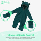 Cuddle Club Fleece Baby Bunting Bodysuit - Image 3