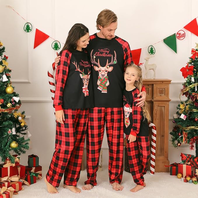 Weixinbuy Family Pajamas Set Christmas Pjs Matching Clothes Pajamas - Image 5