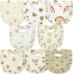 Lictin 8-Pack Muslin Baby Bibs by Lictin