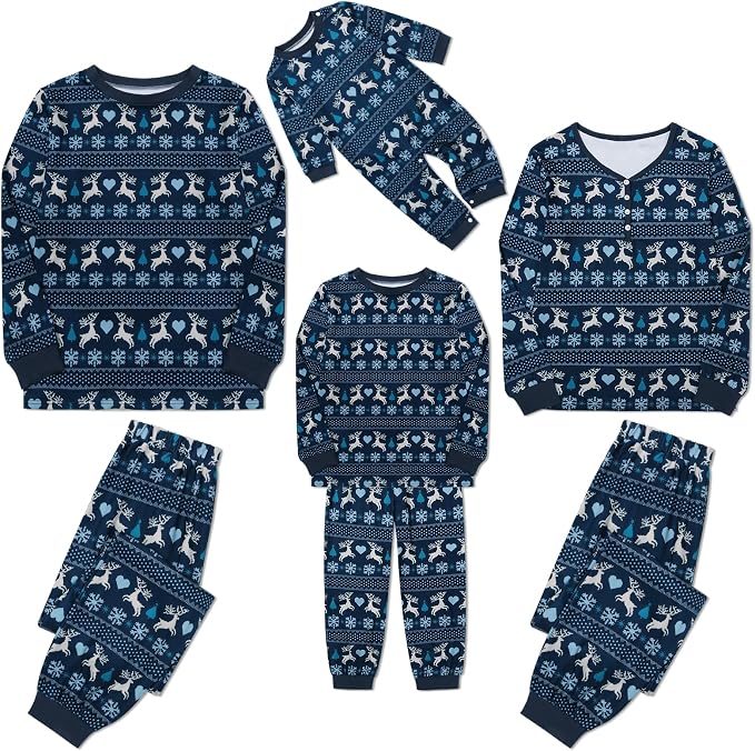 Weixinbuy Family Pajamas Set Christmas Pjs Matching Clothes Pajamas - Image 2
