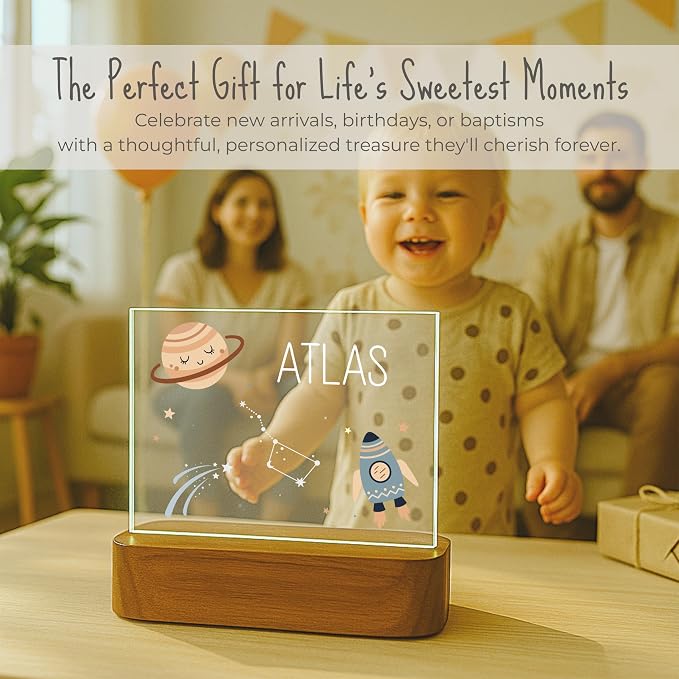 Personalized Space Baby Night Light - Image 3
