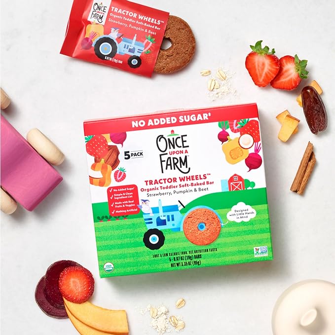 Once Upon A Farm Organic Toddler Soft Baked Bar, Strawberry, Pumpkin and Beet - Image 5