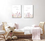 2 Pcs Wildflower Nursery Canvas Wall Art Flower Botanical Sentence Wall Decor - Image 3