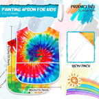 SATINIOR 2 Pieces Kids Art Smock Toddler Apron Waterproof Painting Artist Apron - Image 2
