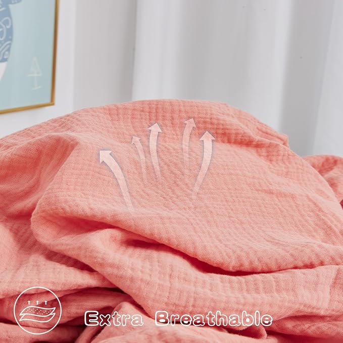 Breathable Crib Sheets for Toddler Bed Mattresses 100% Muslin Cotton Crib - Image 7