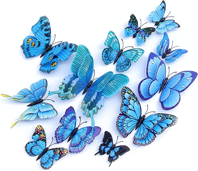 Butterfly Wall Decor 24/48 PCS, 3D Butterflies Stickers by Opseam