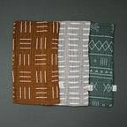 Mebie Baby Burp Cloths, Printed 3-Pack, Muslin Burp Cloth Set - Image 3