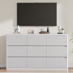 White 9 Drawers Dresser, Modern Chest of Drawers - Image 9