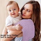 Muslin Burp Cloths for Baby 100% Cotton Burping Cloths for Boys Girls Large - Image 2