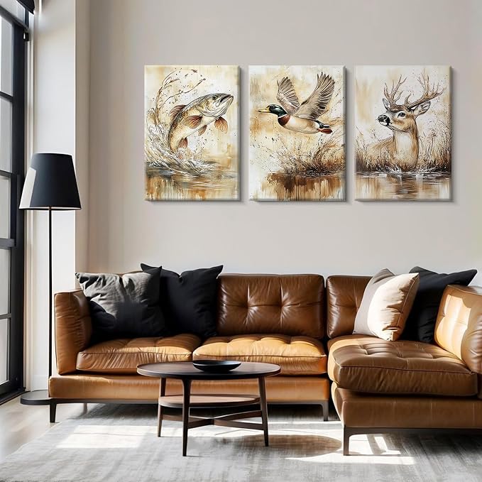 Vintage Animal Wall Art Baby Boy Room Canvas Wall Decor Farmhouse Animal - Image 4