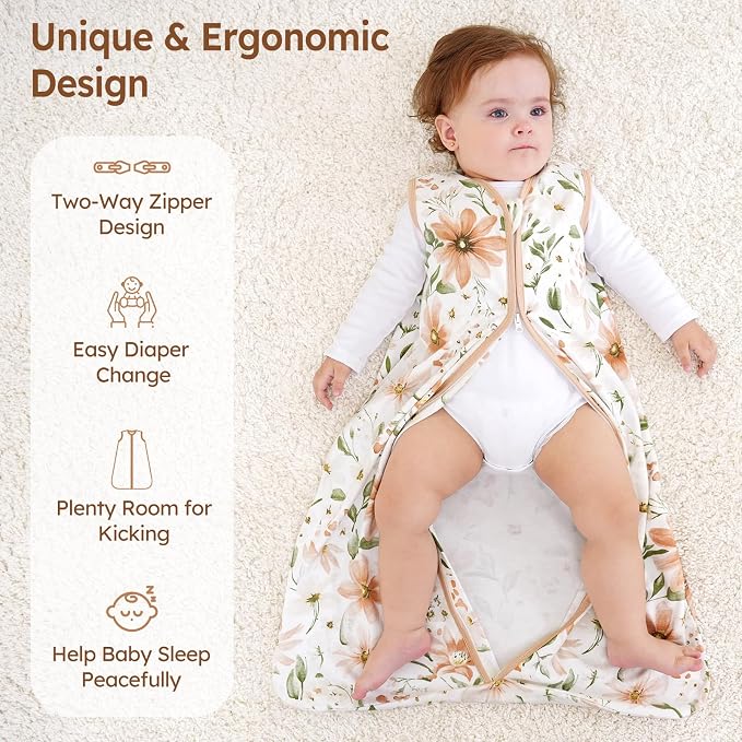 Baby Sleep Sack 12-18 Months 100% Cotton Lightweight 0.5 TOG Wearable Blanket - Image 4