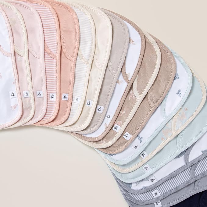 Burt's Bees Baby Organic Baby Bibs – 100% Cotton Newborn Infant Bibs - Image 6