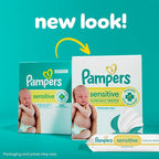 Pampers Baby Wipes Sensitive, Water Based Baby Wipes, Hypoallergenic and - Image 10
