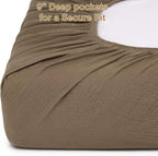 2 Pack Muslin Fitted Crib Sheets - Image 5