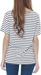 Smallshow Women's Maternity Nursing Tops Short Sleeve Breastfeeding Clothes - Image 4