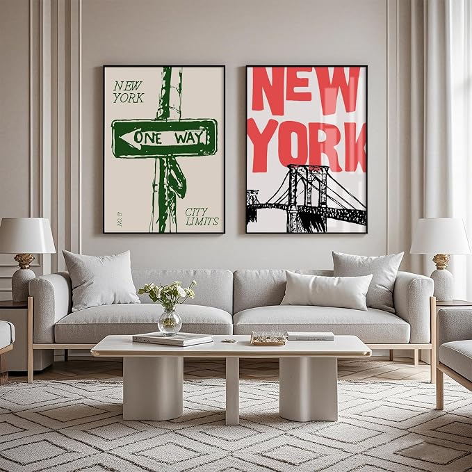 New York City Wall Art Nyc Canvas Wall Decor Vintage New York Pictures Poster - Image 3