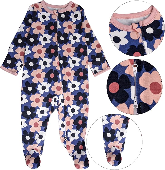Baby Footed Pajamas with Mitten Cuffs - Image 2