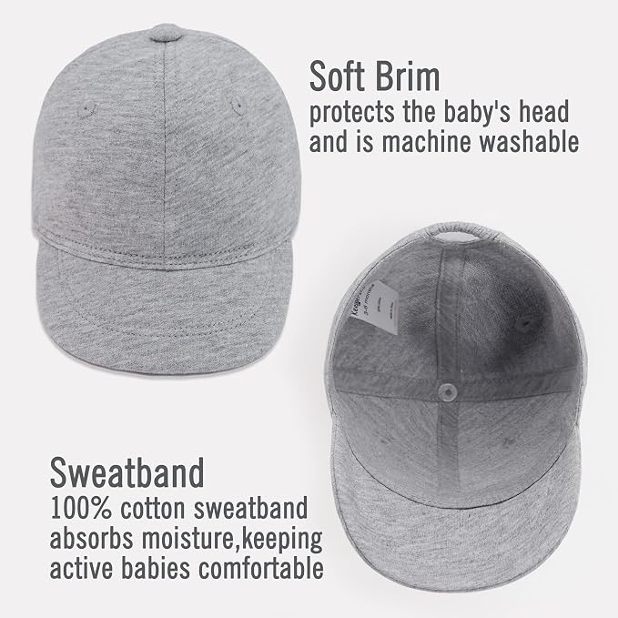 Keepersheep Baby Baseball Cap Infant Sun Hat, Cotton Knit - Image 2
