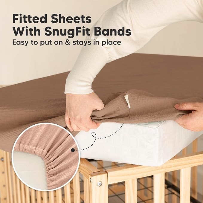 KeaBabies 2-Pack Muslin Crib Sheets - Image 5