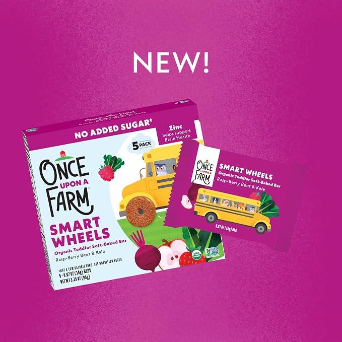 Once Upon A Farm Organic Toddler Soft Baked Bar, Rasp-Berry, Beet and Kale - Image 3