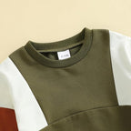 Kupretty Toddler Baby Boy Fall Winter Clothes Color Block Long Sleeve - Image 4