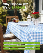 Pureegg Plastic Table Cloth Disposable 8 Pack, 54 x 108 Inch Table Cloths - Image 6