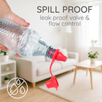 Original Water Bottle Topper for Toddlers – 100% Silicone Sippy Top Spout - Image 3