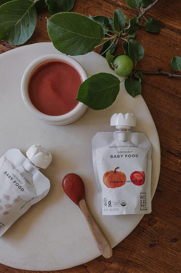White Leaf Provisions Biodynamic Organic Baby Food Pumpkin + Nectarine Pouches) - Image 5