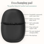 Evolur Eva Baby Changing Pad in Black, Lightweight and Portable Changing Pad - Image 5