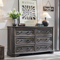 T4TREAM Farmhouse 6 Drawers Dresser by T4TREAMFurniture