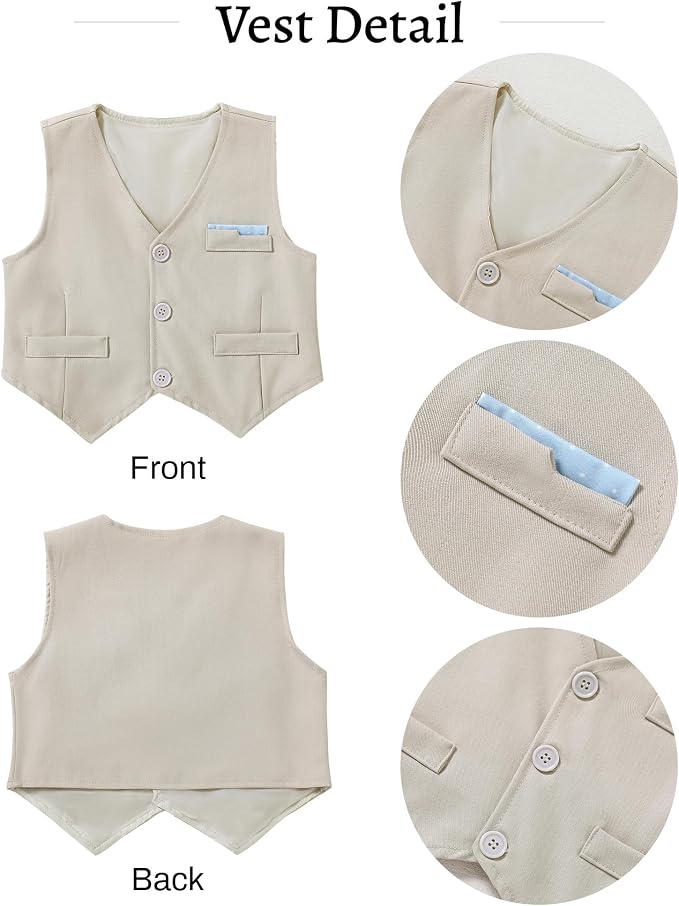 nilikastta Toddler Baby Boy Clothes Suit Gentleman Wedding Outfits Formal Dress - Image 5