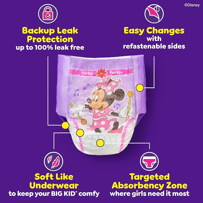 Pull-Ups Girls' Potty Training Pants, Size 5T-6T Training Underwear - Image 3
