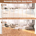236" Retractable Baby Gate Extra Wide, Mesh Gate Long Child Gate Pet Gate - Image 2