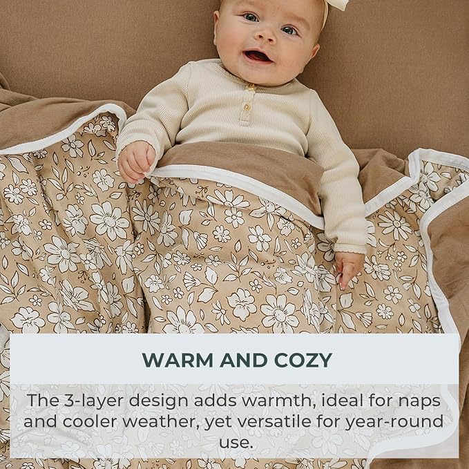 Pobibaby Premium Baby Blanket, Soft Stretchy Quilt - Image 4