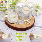Personalized Pacifier Set with Name, BPA Free, Bling Gold Silver Pink Rose Gold - Image 3