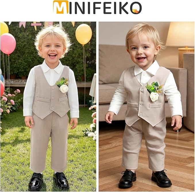 Toddler Boys Suit 3Pcs 1-5T - Image 2