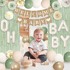 Ouddy Party Sage Green Baby Shower Decorations - Image 5