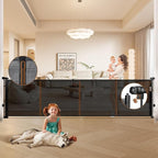 120" Retractable Baby Gate Extra Wide, Mesh Gate Long Child Gate Pet Gate - Image 2