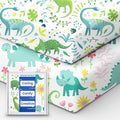 Dinosaur Crib Sheets for Boys, Premium Soft Crib Mattress Fitted Sheet by TotBasic%7CRedesigntheBasic